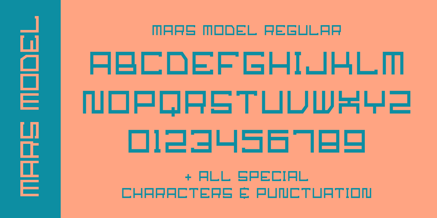 Mars Model Inline Font preview
